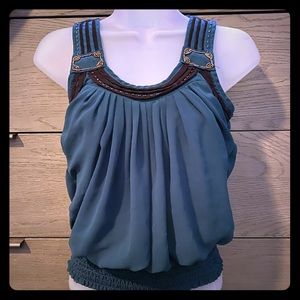 Charlotte Russe dark green tank top